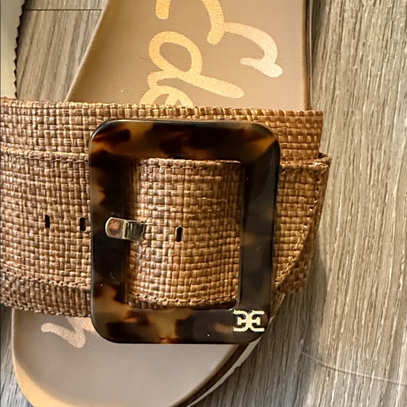 Sam Edelman Brown Slide Sandals with Tortoise Buckle Size 8.5 - Picture 5 of 13